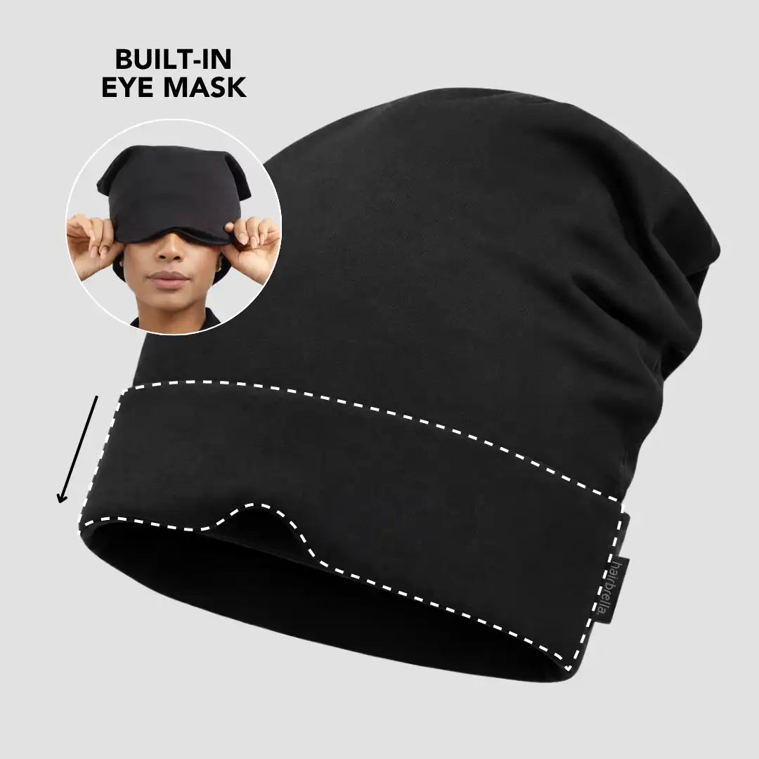 Nap Cap™ Travel — Modal Travel Beanie with Hidden Eye Mask & Satin Lining