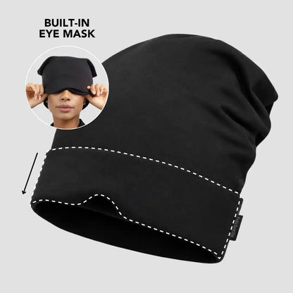 Nap Cap™ Travel — Modal Travel Beanie with Hidden Eye Mask & Satin Lining, Bundle 2