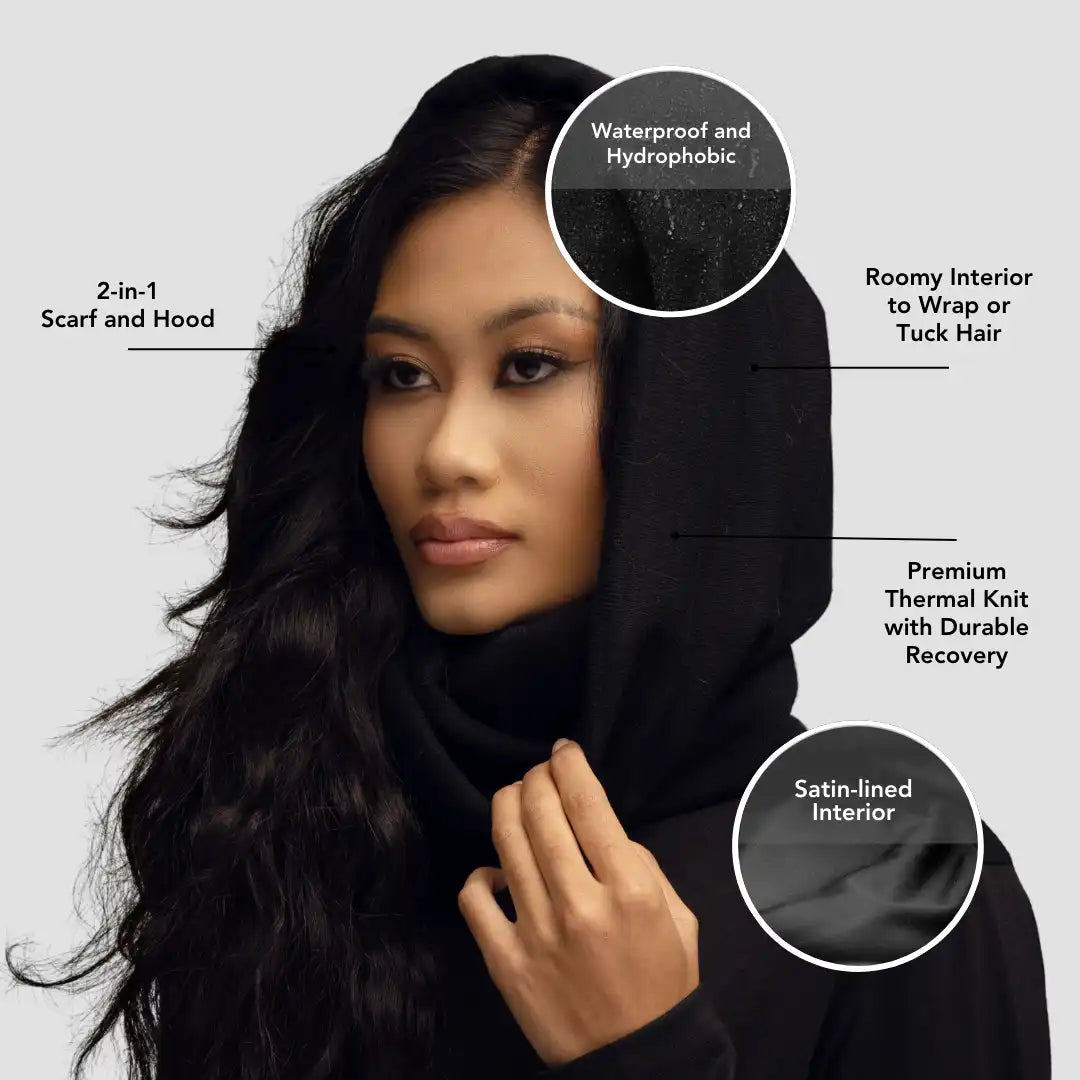 Satin Lined, Waterproof Rain Scarf