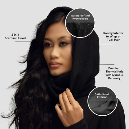 Satin Lined, Waterproof Infinity Rain Scarf