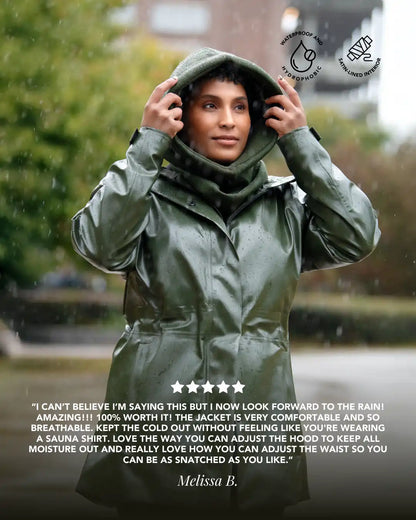 Hairbrella Satin-Lined, Waterproof Rain Jacket