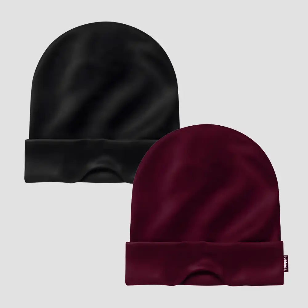 Satin-Lined, Convertible Nap Cap™ with Hidden Eye Mask, Bundle 2