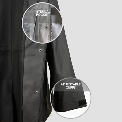 Hairbrella Satin-Lined, Waterproof, Unisex Long Rain Jacket