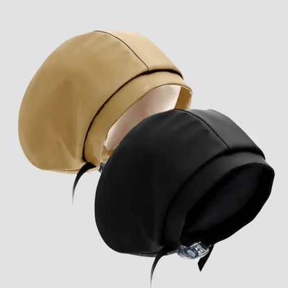 Hairbrella Satin-Lined Waterproof, Adjustable Classic Swim Cap, Black Bundle (2)