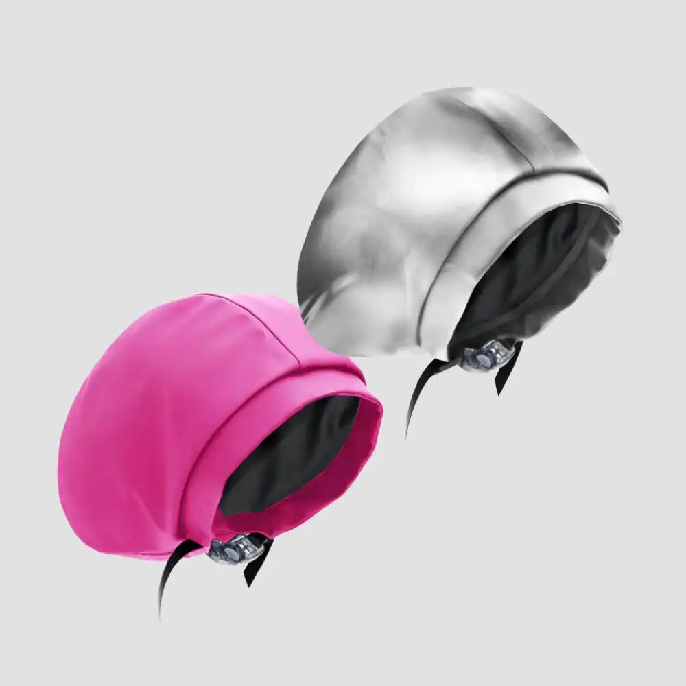 Hairbrella Satin-Lined Waterproof, Adjustable Classic Swim Cap, Pink Bundle (2)
