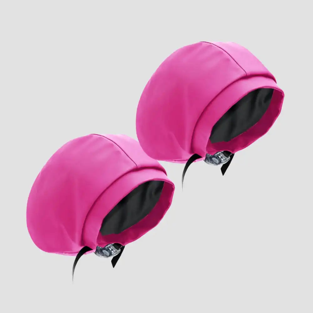Hairbrella Satin-Lined Waterproof, Adjustable Classic Swim Cap, Pink Bundle (2)