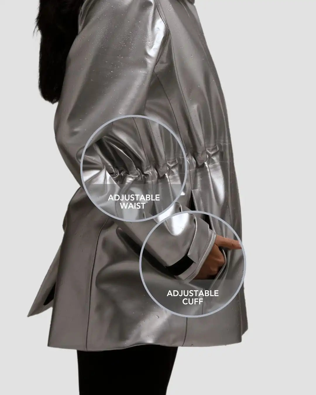 Hairbrella Satin-Lined, Waterproof Rain Jacket