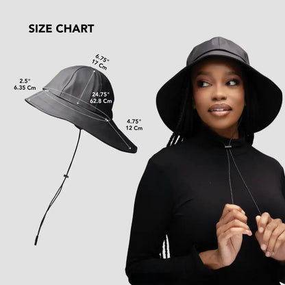 Satin-Lined, Waterproof Sou'wester Rain Hat