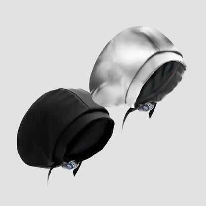 Hairbrella Satin-Lined Waterproof, Adjustable Classic Swim Cap, Chrome Bundle (2)