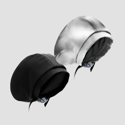 Hairbrella Satin-Lined Waterproof, Adjustable Classic Swim Cap, Chrome Bundle (2)