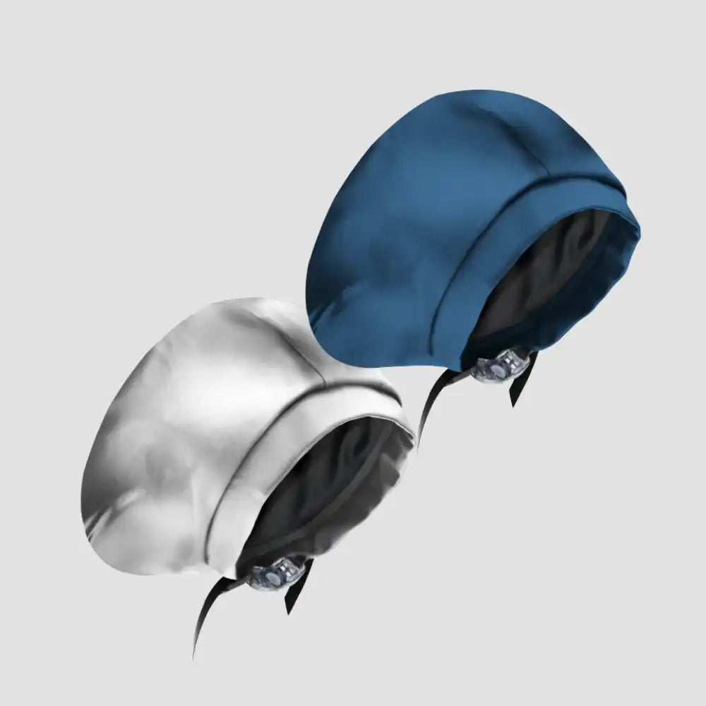 Hairbrella Satin-Lined Waterproof, Adjustable Classic Swim Cap, Chrome Bundle (2)