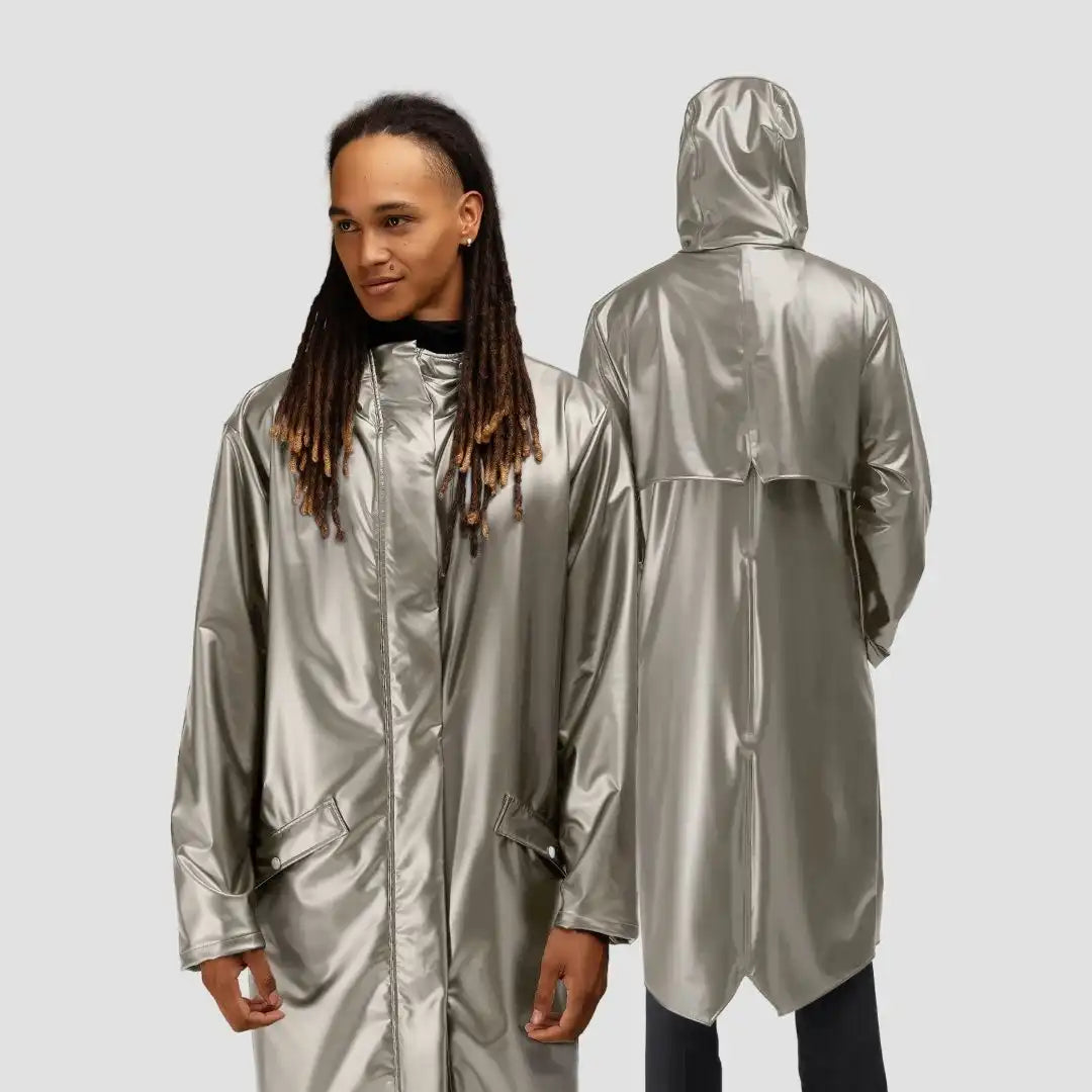 Hairbrella Satin-Lined, Waterproof, Men Long Rain Jacket