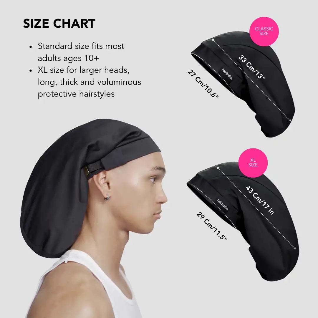 Hairbrella Satin-Lined, Men's Sleep Cap XL -  Bundle (2)