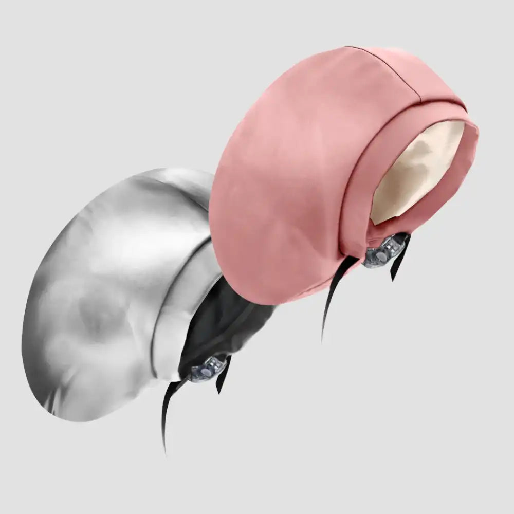 Hairbrella Satin-Lined Waterproof, Adjustable XL Swim Cap, Blush Bundle (2)