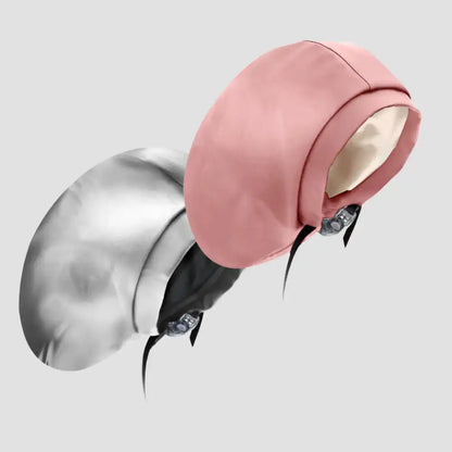 Hairbrella Satin-Lined Waterproof, Adjustable XL Swim Cap, Blush Bundle (2)