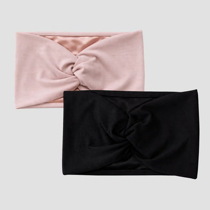 Hairbrella Satin-Lined Twist-Front Headband Bundle of 2
