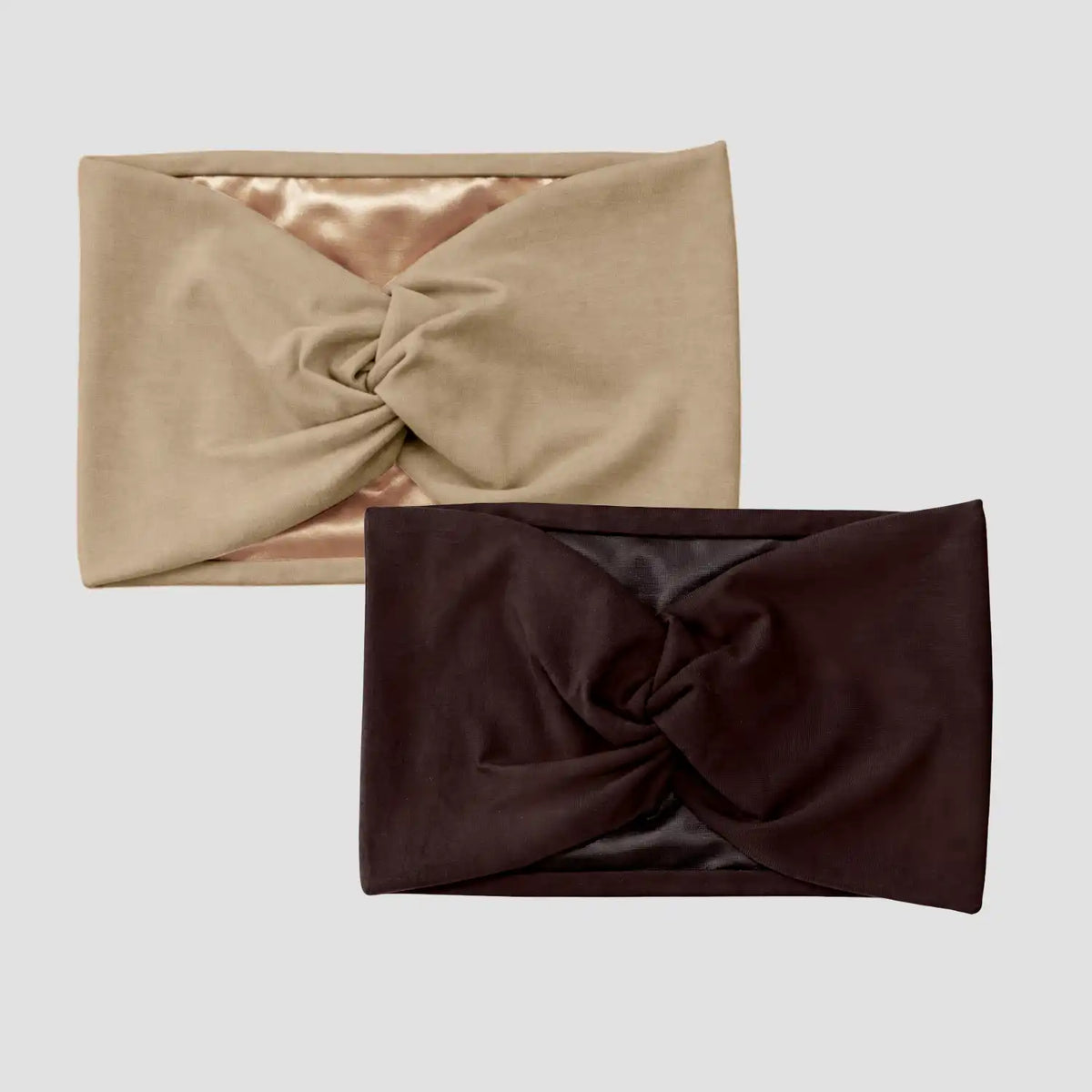 Hairbrella Satin-Lined Twist-Front Headband Bundle of 2