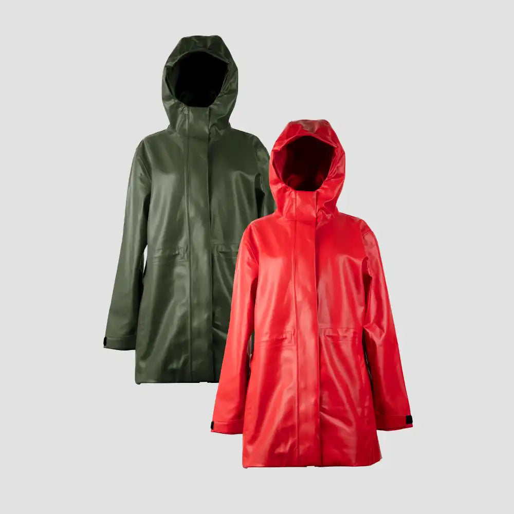 Rain Jacket, Waterproof, Satin-Lined Hood, Bundle (2)
