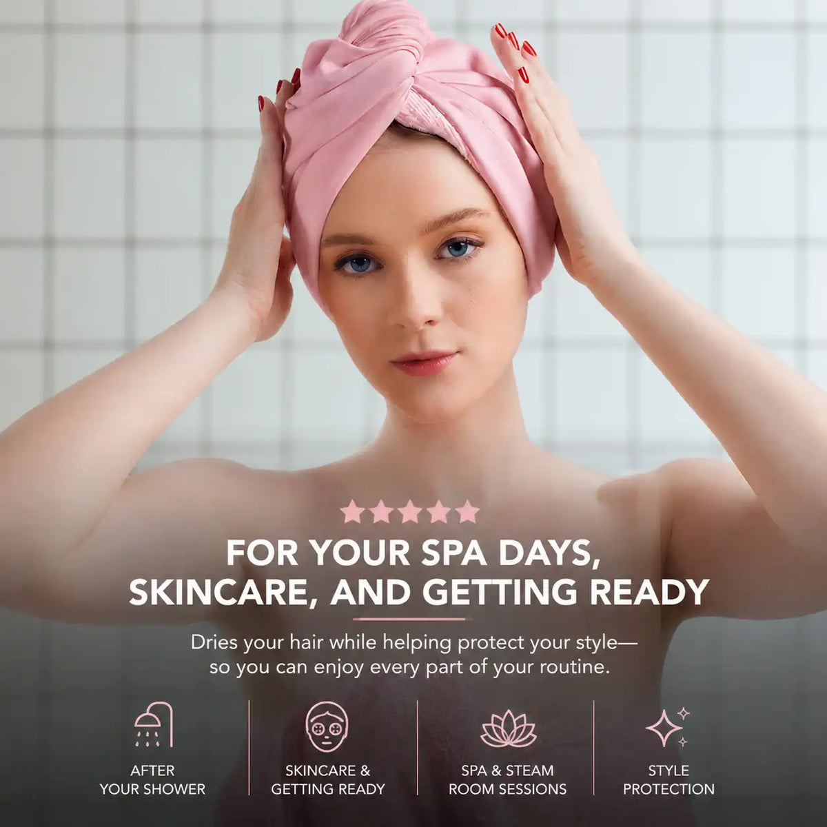 Hairbrella 2-in-1 Satin Twist Towel Turban