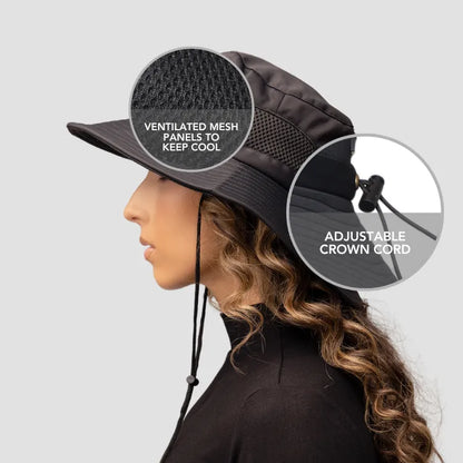 Satin-Lined, Waterproof Hiking Sun Hat