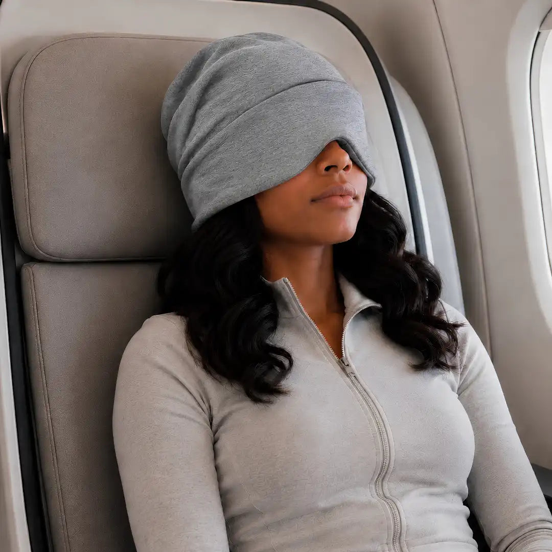 Nap Cap™ Travel — Modal Travel Beanie with Hidden Eye Mask & Satin Lining, Bundle 2