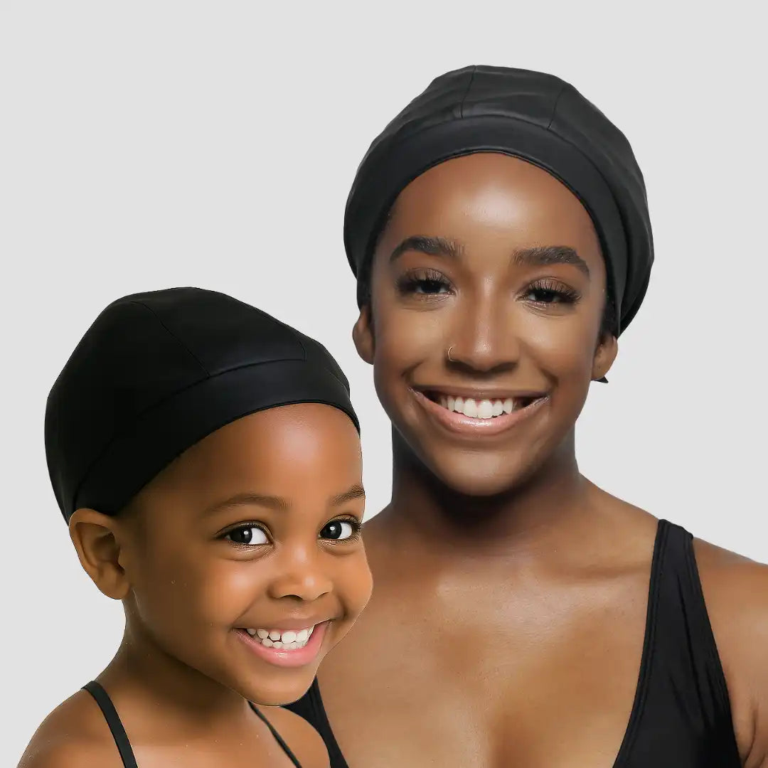 Mini + Me Swim Cap Set
