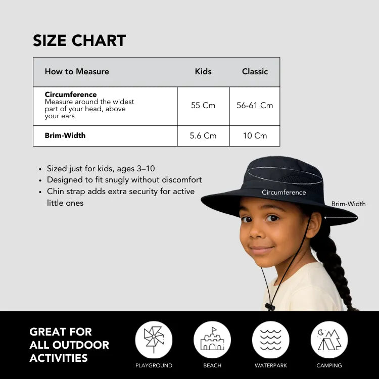 Satin-Lined, Waterproof Kid's Sun Hat