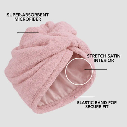 Hairbrella 2-in-1 Satin Twist Towel Turban