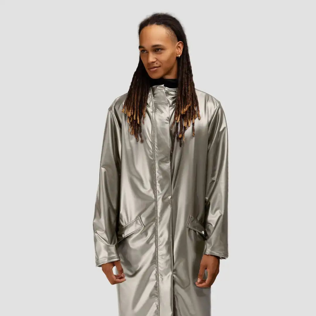 Hairbrella Satin-Lined, Waterproof, Men Long Rain Jacket