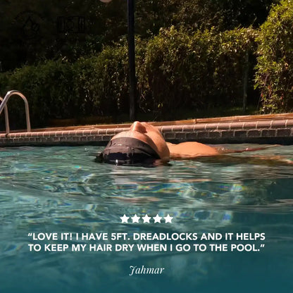 Hairbrella Satin-Lined Waterproof, Adjustable Swim Cap Men