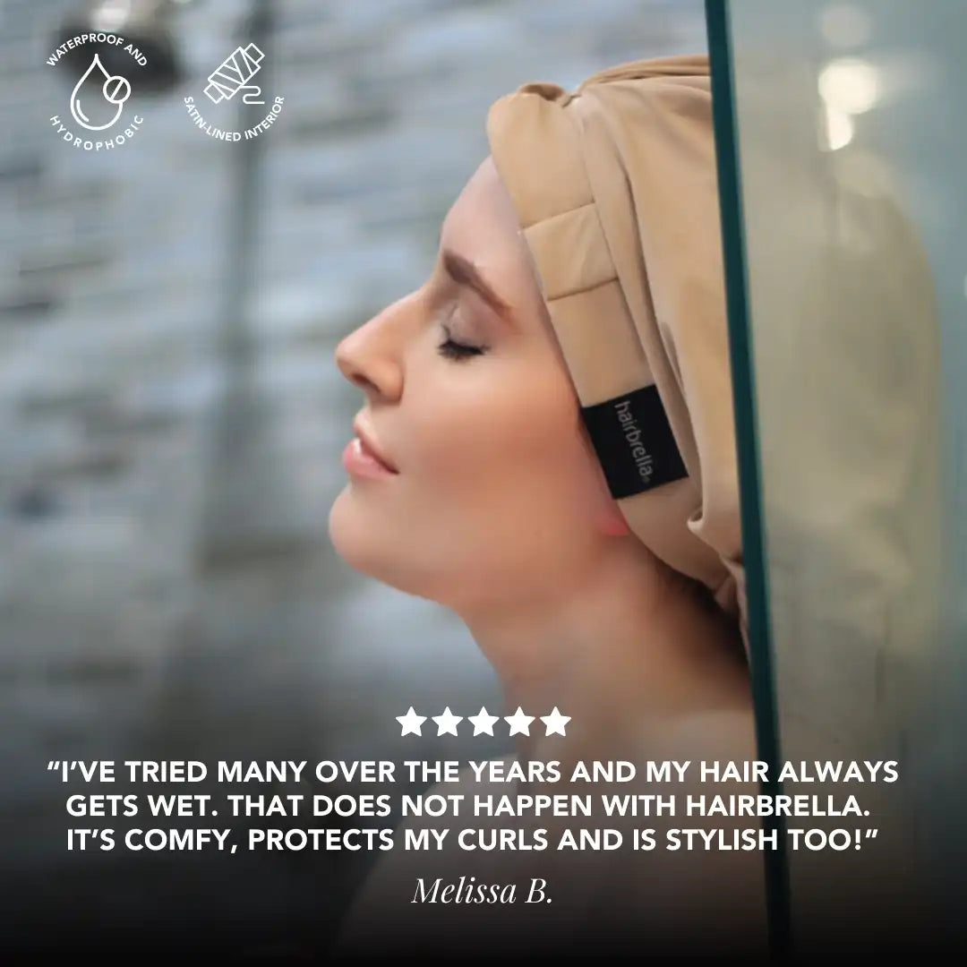 Hairbrella Satin-Lined Waterproof, Adjustable Shower Cap