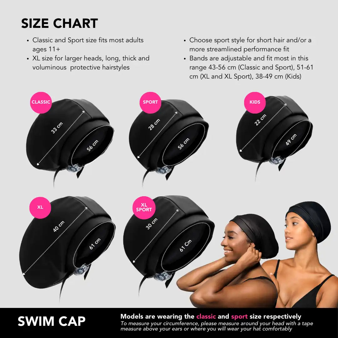 Hairbrella Satin-Lined Waterproof, Adjustable Classic Swim Cap, Ocean Bundle (2)