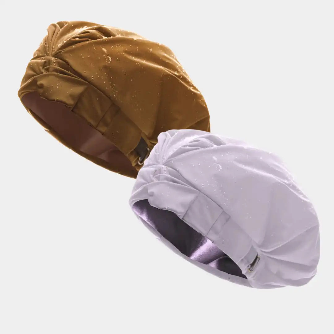 Hairbrella Satin-Lined Shower Cap - Bundle (2)