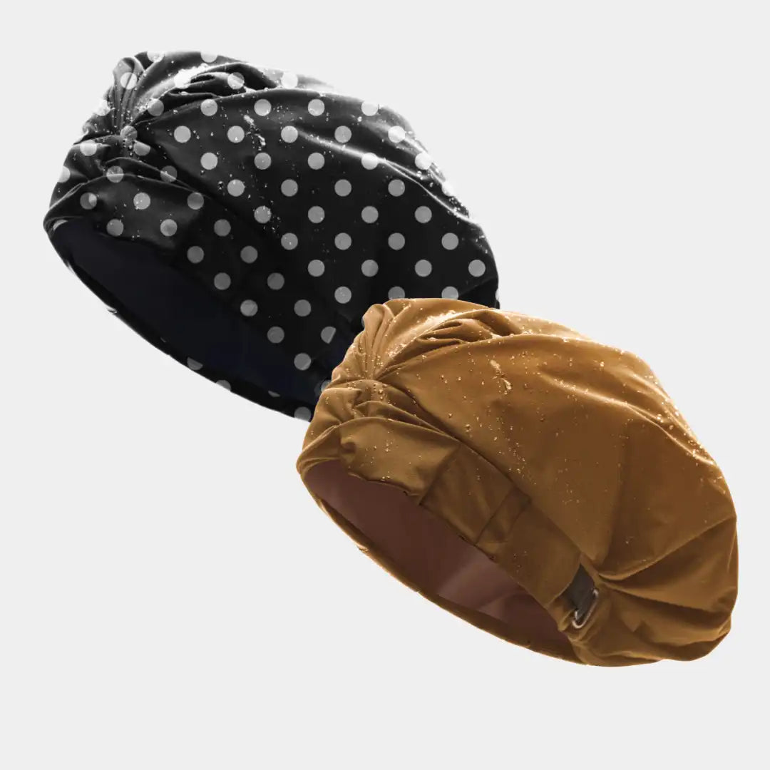 Hairbrella Satin-Lined Shower Cap - Bundle (2)