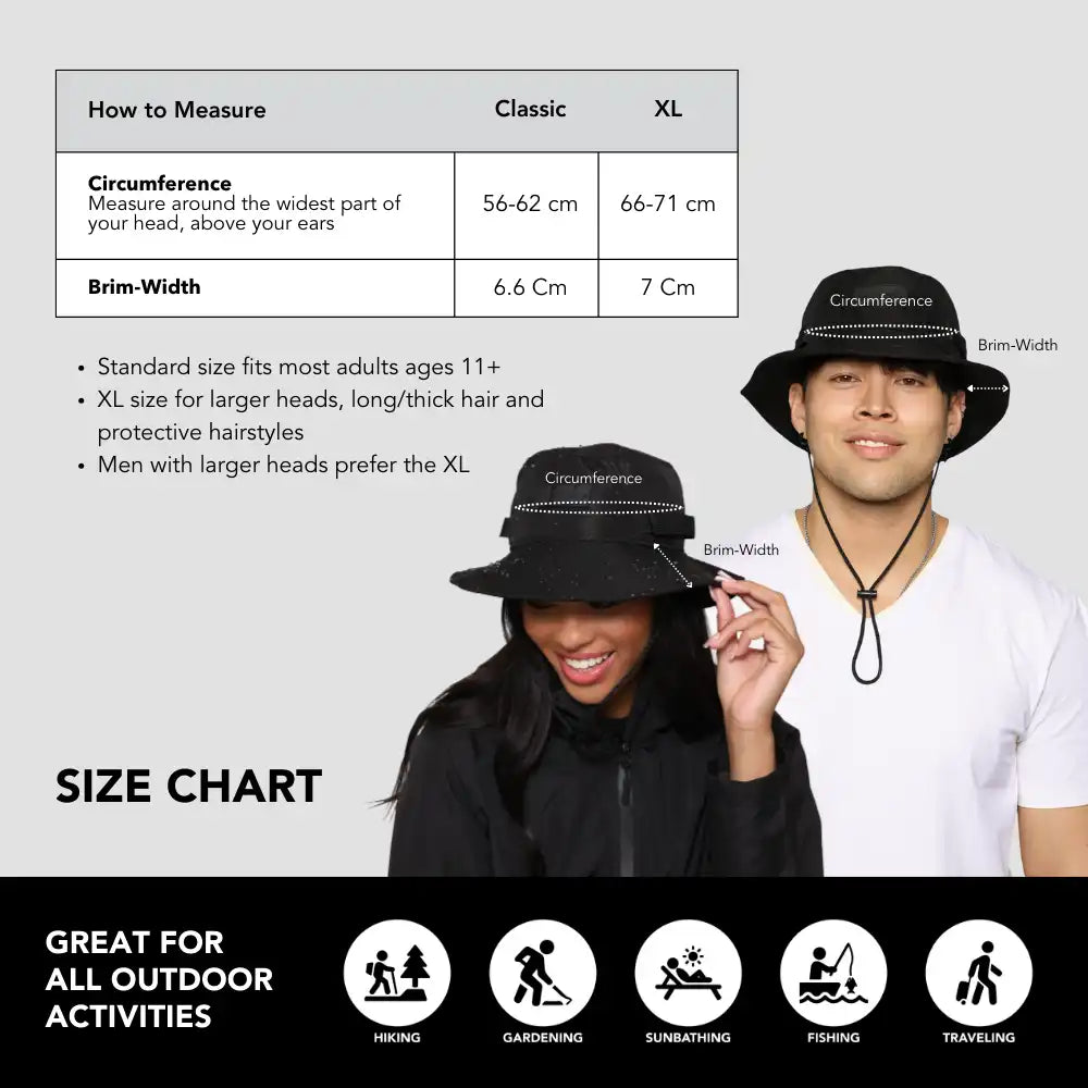 Satin-Lined, Waterproof Boonie Bucket Hat