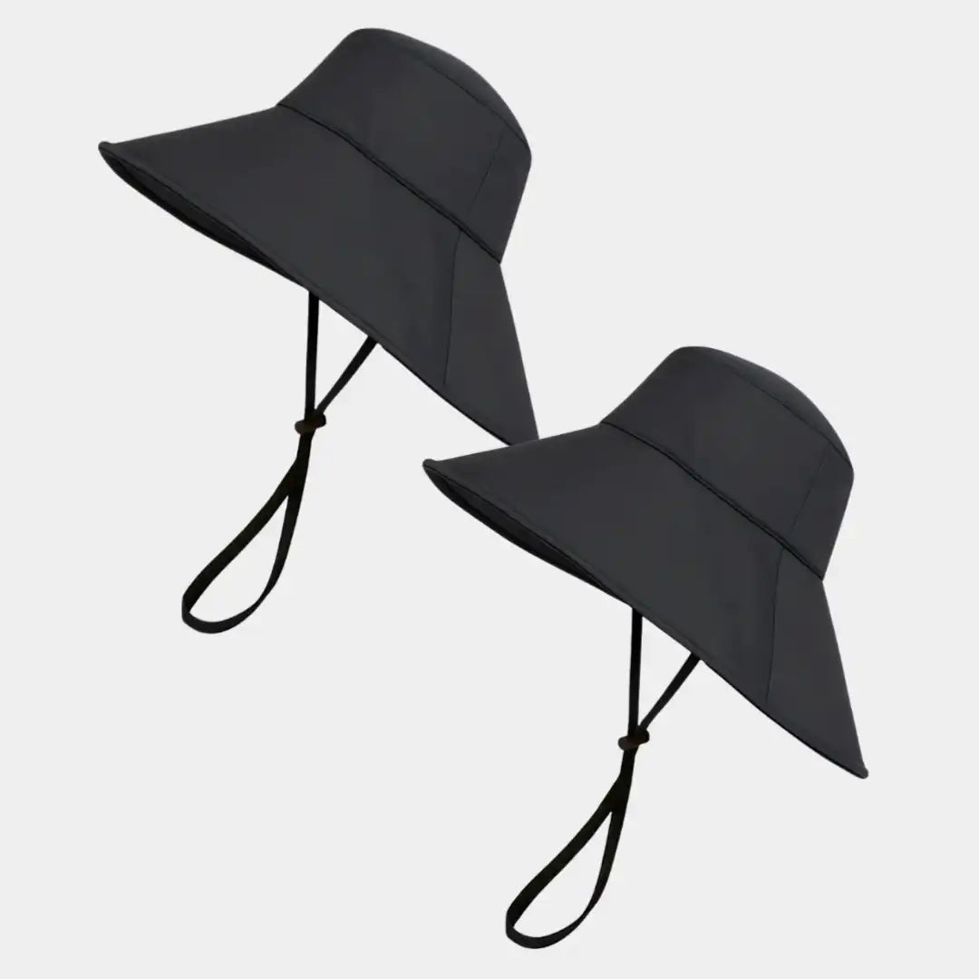 Hairbrella Waterproof, Satin-Lined, Wide Brim Sun Hat, Bundle (2)