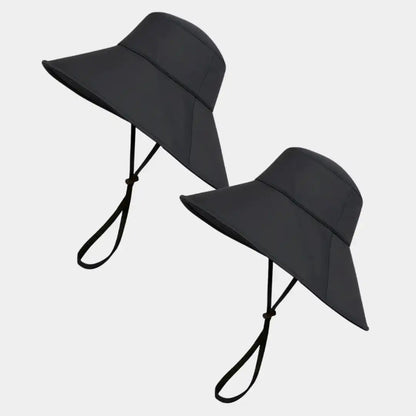 Hairbrella Waterproof, Satin-Lined, Wide Brim Sun Hat, Bundle (2)
