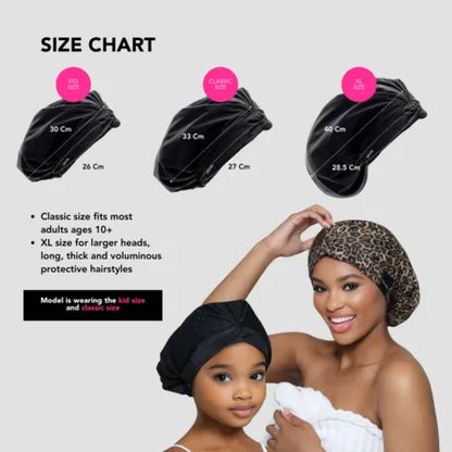 Hairbrella Satin-Lined Waterproof, Adjustable Shower Cap