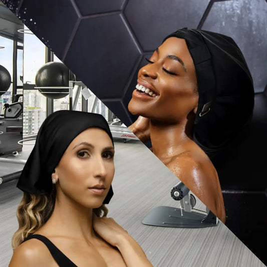 The Gym-Proof Hair Duo | Waterproof Shower Cap +  Satin Bandana (Save $10)